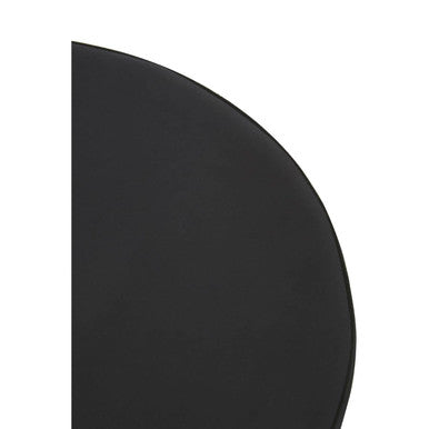 Hagen Black And Silver Round Stool