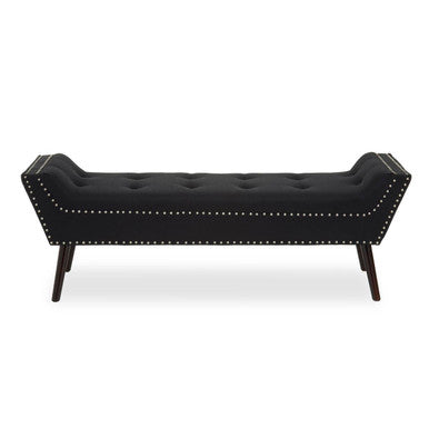Alea Black Fabric Bench