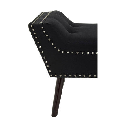 Alea Black Fabric Bench