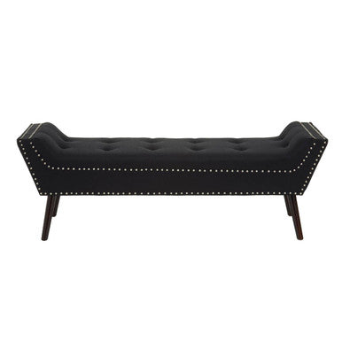 Alea Black Fabric Bench