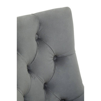 Anita Grey Velvet and Gold Base Home Office Chair