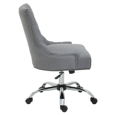 Anita Grey Fabric and Chrome Base Home Office Chair