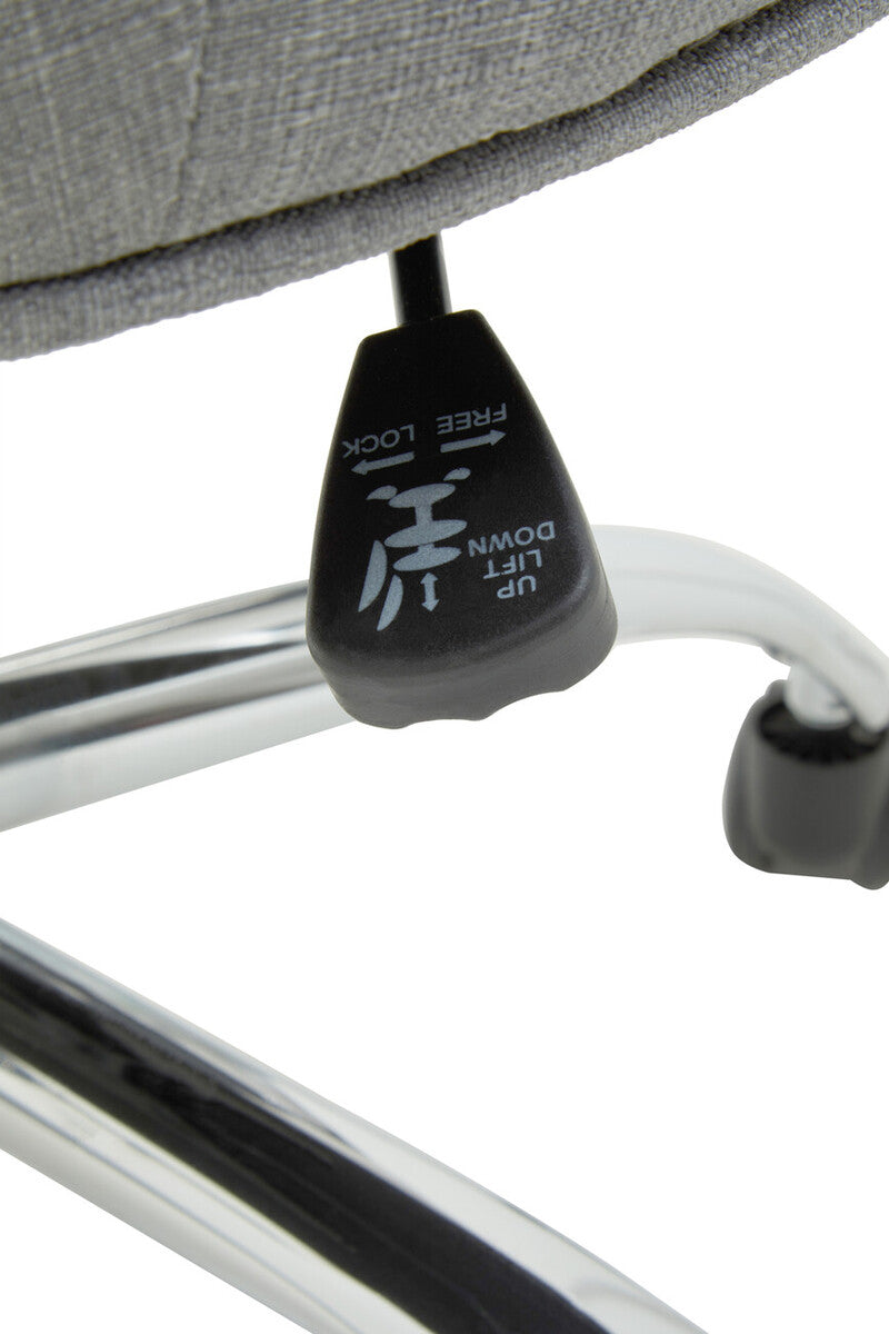 Anita Grey Fabric and Chrome Base Home Office Chair