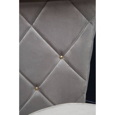 Presley Bar And Grey Velvet Stools Set