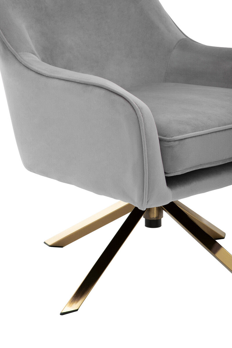 Avery Grey Velvet Chair