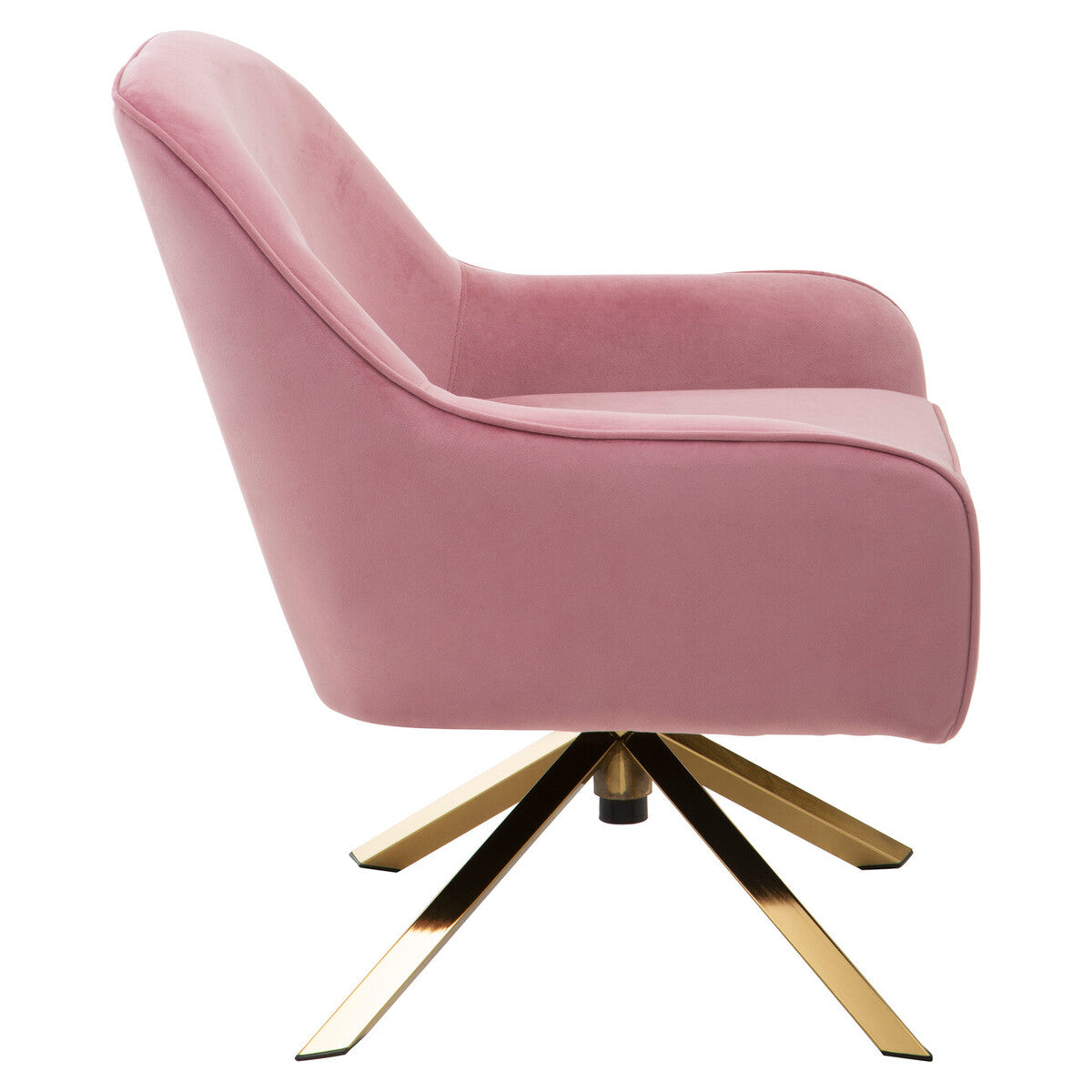 Avery Pink Velvet Swivel Chair