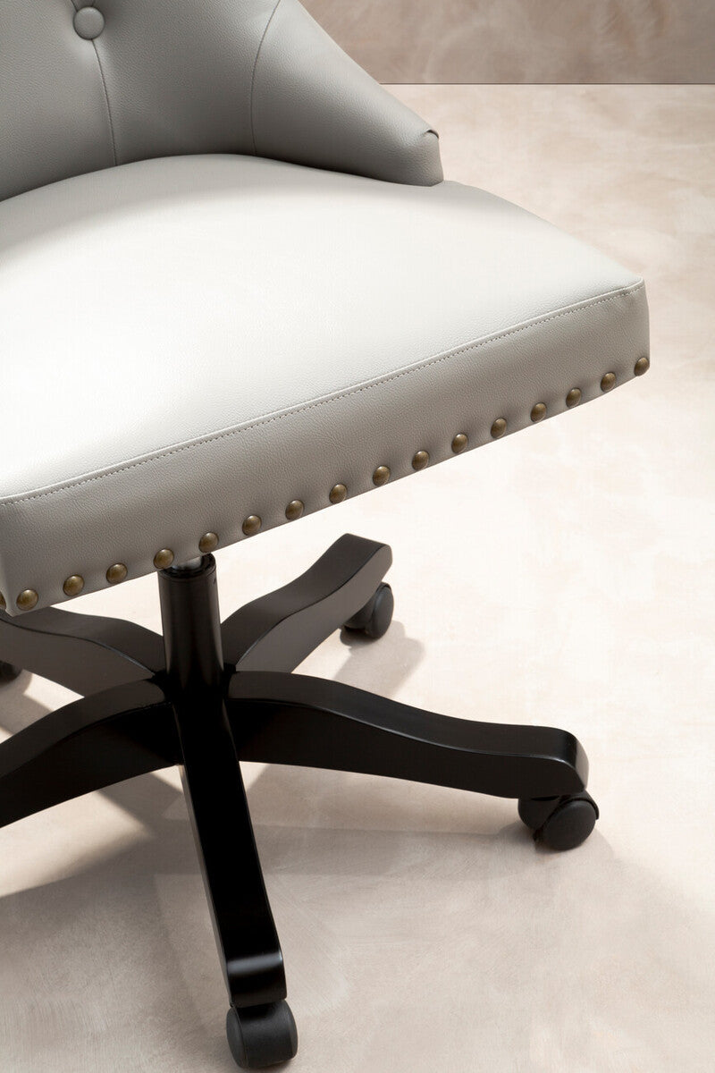 Walson Grey Leather Effect Home Office Chair