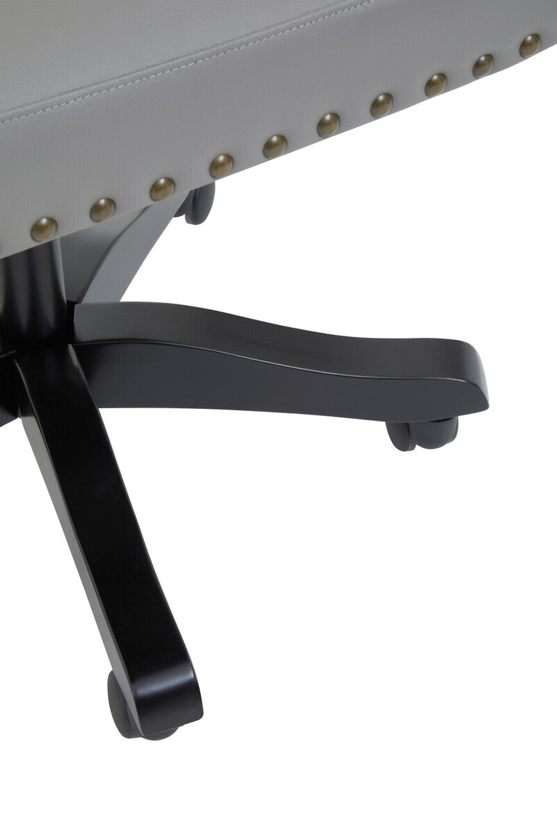 Walson Grey Leather Effect Home Office Chair