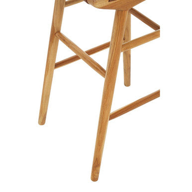 Kendari Light Brown Leather Stool