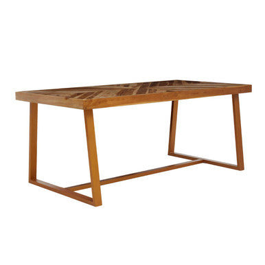 Kendari Natural Teak Wood Dining Table - Image 4