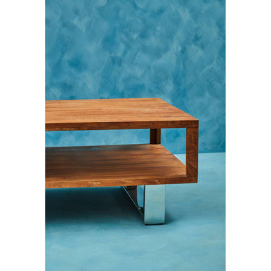 Simla Acacia Wood Coffee Table with Drawer