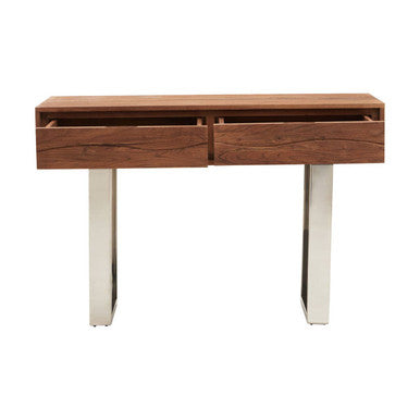 Simla Acacia Wood Two Drawer Console Table