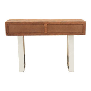 Simla Acacia Wood Two Drawer Console Table