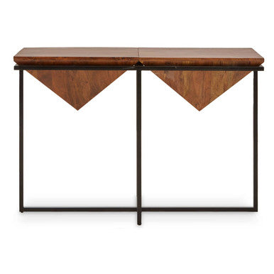 Shimla Acacia Pyramid Console Table - Image 1