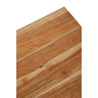 Surax Acacia Wood And Looped Iron Base Side Table