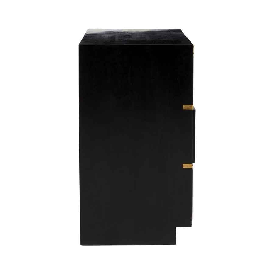 Sarter Four Drawer Black Mango Wood Chest