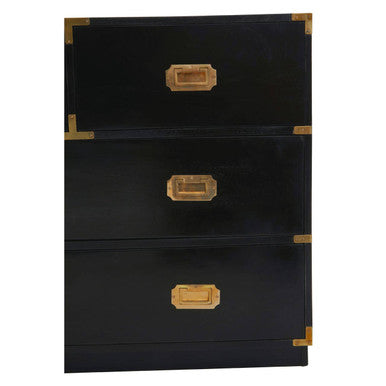 Sarter Four Drawer Black Mango Wood Chest