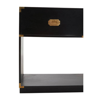 Sarter Two Drawer Black Mango Wood Console Table - Image 6