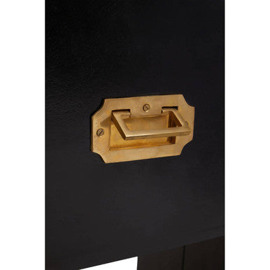 Sarter Two Drawer Black Mango Wood Console Table - Image 7