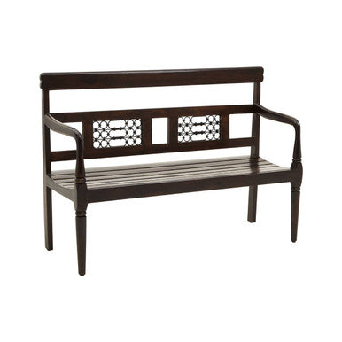 Srina Dark Sheesham Wood Bench