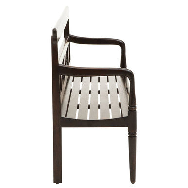 Srina Dark Sheesham Wood Bench - Image 5