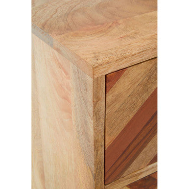 Boho Five Drawer Mango Wood Chest