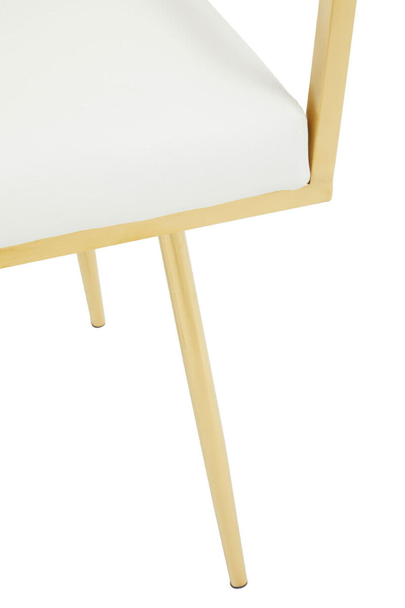 Azalea Ivory Faux Leather Dining Chair