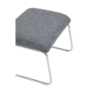 Azalea Grey Fabric Lounge Chair And Footstool Set