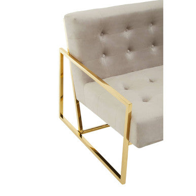 2 Seater Mink Velvet Sofa, Azalea - Image 7