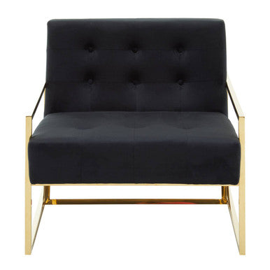 Azalea Black Velvet Lounge Chair - Image 8