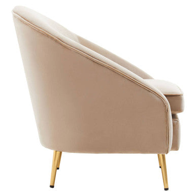 Yasmeen Mink Velvet Armchair