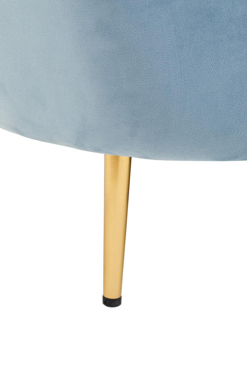 Yasmeen 3 Seat Aqua Blue Velvet Sofa