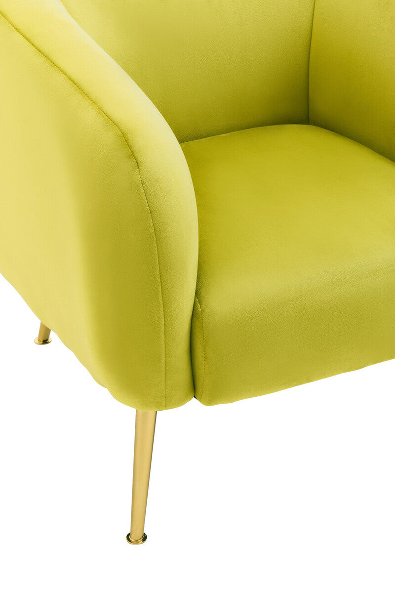 Yasmeen Olive Velvet Armchair