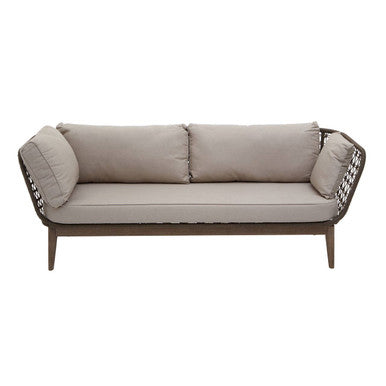 Opus Three Seat Bronze and Charcoal Sofa