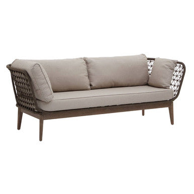 Opus Three Seat Bronze and Charcoal Sofa