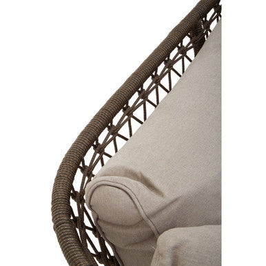 Opus Three Seat Bronze and Charcoal Sofa