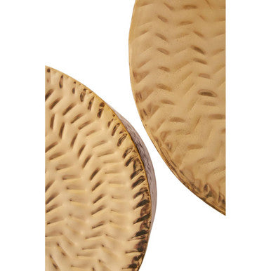 Templar Set of 2 Gold Finish Side Tables and Stools