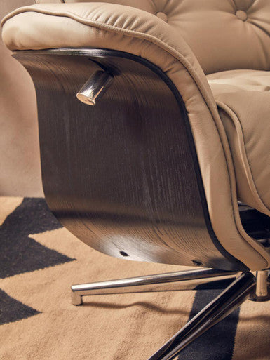 Warrington Mink Leather Effect Recliner And Footstool - Image 11