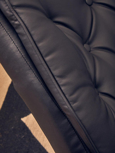 Warrington Black Leather Effect Recliner And Footstool - Image 10