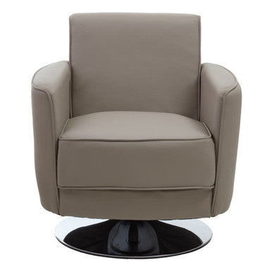 Gray swivel chair on a white background