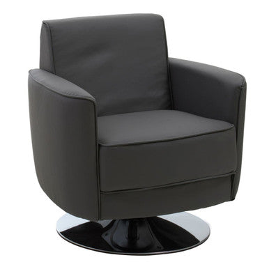 Black swivel chair on a white background