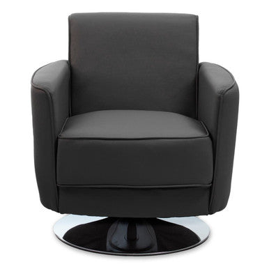 Wester Grey Leather Effect Chair - Image 2