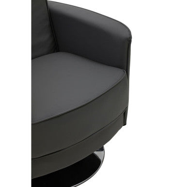 Wester Grey Leather Effect Chair