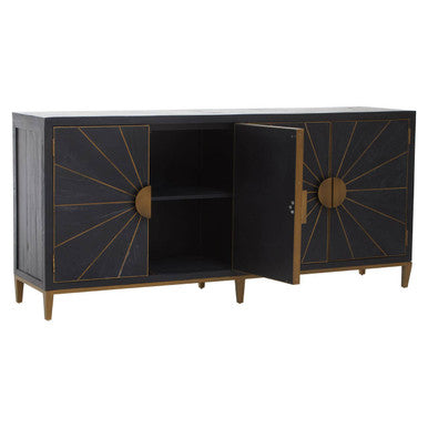 Midas Black and Brass Sideboard - Image 3