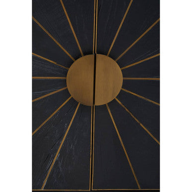Midas Black and Brass Sideboard
