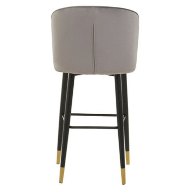 Vieste Grey Velvet Bar Chair