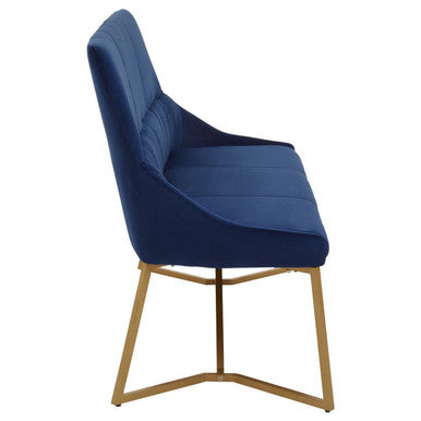 Vieste Midnight Velvet Bench