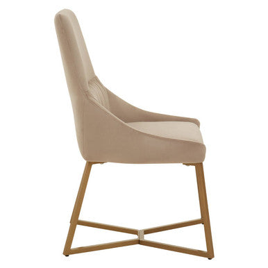 Vieste Mink Velvet Dining Chair - Image 3