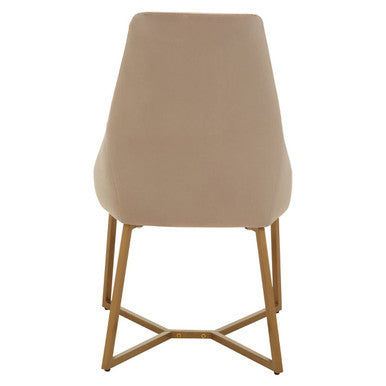 Vieste Mink Velvet Dining Chair - Image 4