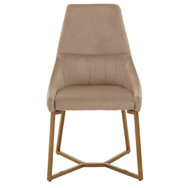 Vieste Mink Velvet Dining Chair - Image 1